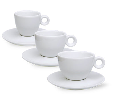 Geschirr-Set-Ring-Henkel-Espresso-Kaffee-Capuchinotassen