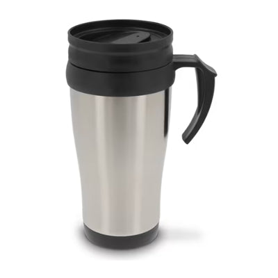 Isolierbecher-silber-Auto-350ml-mit-Henkel-Deckel