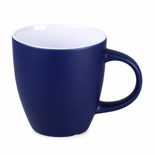 blauer-Becher-tasse-blau-matt-konisch-runder-henkel