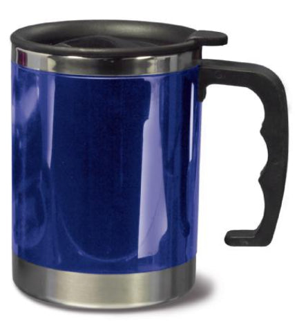 blauer-Thermobecher-Edelstah-doppelwandig-verschliessbares-Mundstueck-Henkel-Deckel