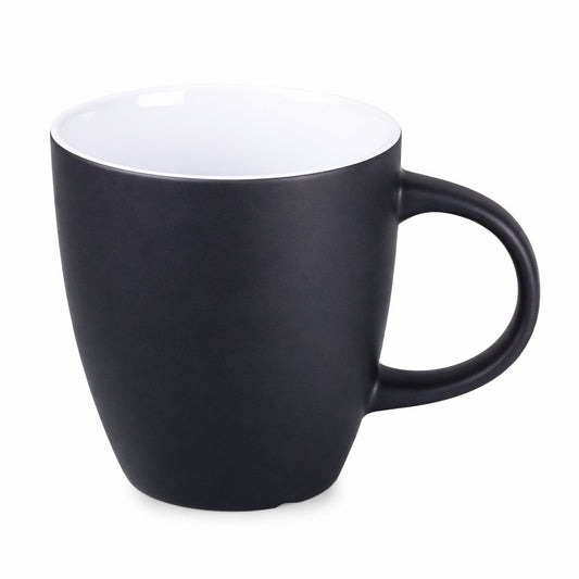 dunkelgrau-Becher-tasse-dunkelgrauer-matt-konisch-runder-henkel