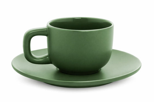 matt-gruene-Espressotasse-gruen-matt-mit-Untertasse-Logo-Aufdruck-Keramik