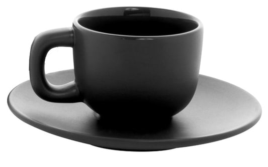 matt-schwarze-Espressotasse-schwarz-matt-mit-Untertasse-Logo-Aufdruck-Keramik