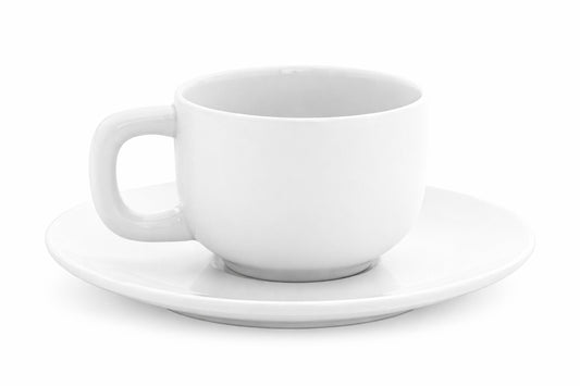 matt-weisse-Espressotasse-weiss-matt-mit-Untertasse-Logo-Aufdruck-Keramik